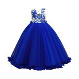 URMAGIC 4-14 Years Girls Sleeveless Floral Bridesmaid Dress Kids 3D Bow Princess Pageant Lace Prom Ball Gown Formal Maxi Dress
