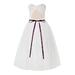 Ekidsbridal Ivory Floral Lace Neck A-Line Keyhole Back Flower Girl Dress Wedding Gown 178R2 10