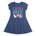 Instant Message - Cousin Crew Magical - Girls Fit And Flare Cap Sleeve Dress