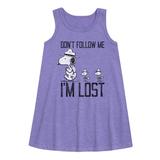 Peanuts - Don t Follow Me - Toddler and Youth Girls A-line Dress