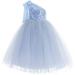 Ekidsbridal One-Shoulder Sequins Tutu Flower Girl Dress Junior Bridesmaid Evening Formal Party Gown 182 2