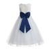 Ekidsbridal Ivory Floral Lace Heart Cutout Formal Flower Girl Dress Pretty Princess Wedding Tulle Mini Bridal Gown 172T 10