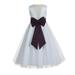 Ekidsbridal Ivory V-Back Lace Edge Junior Flower Girl Dress Wedding Tulle Junior Pageant Gown for Toddlers 183T 10