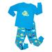 Elowel Boys Whale Fish 2 Piece Pajama Set 100% Cotton(Size 2-12)