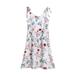 Nokiwiqis Mother Daughter Family Matching Dress Floral Print Summer Dress