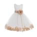 Ekidsbridal Ivory Floral Rose Petals Tulle Flower Girl Dress Christening Father Daughter Dance Recital Ballroom Gown for Wedding 007 6