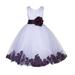 Ekidsbridal Ivory Floral Lace Bodice Rose Petal Tulle Junior Flower Girl Dress Beauty Pageant Communion Baptism Ball Gown 165S S