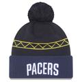 "Men's New Era Navy Indiana Pacers 2022/23 City Edition Official Cuffed Pom Knit Hat"