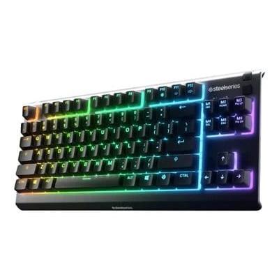 SteelSeries Apex 3 TKL Wired Membrane Whisper Quiet Switch Gaming Keyboard with RGB Backlighting
