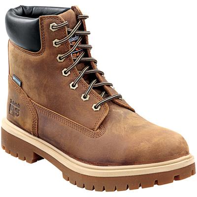 Timberland PRO 6" Direct Attach Men's Size 11.5 Wide Width Earth Bandit Brown Steel Toe Non-Slip Leather Boot STMA41PY