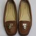 Michael Kors Shoes | Michael Kors Brown Leather Loafers With Gold Colored Toe Decoration | Color: Brown | Size: 7