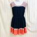 American Eagle Outfitters Dresses | American Eagle Outfitters Lilac, Navy & Coral Dress - Medium | Color: Blue/Pink | Size: M