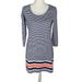 Lilly Pulitzer Dresses | Lilly Pulitzer Beacon Navy Blue White Striped 3/4 Sleeve Mini Dress Small S | Color: Blue/White | Size: S