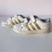 Adidas Shoes | Girls Adidas Superstar Shoes With Velcro Size 9 | Color: Gold/White | Size: 9g