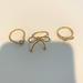 Anthropologie Jewelry | Anthropologie Gold Rings Set Of Three | Color: Gold | Size: Os