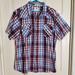 Levi's Shirts | Levi’s Short-Sleeved Western Shirt Pearl Snaps Red And Blue Plaid Pockets Xxl | Color: Blue/Red | Size: Xxl