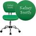 Personalized Mid-Back Bright Green Mesh Swivel Task Office Chair with Chrome Base [H-2376-F-BRGRN-TXTEMB-GG] - Flash Furniture H-2376-F-BRGRN-TXTEMB-GG