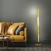 Brightech Callie 65 in. Modern 4-Light 3-Way Dimming LED Floor Lamp w/ Metal Cylinder Shades Metal in Yellow | 65 H x 9.8 W x 9.8 D in | Wayfair