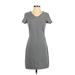 Old Navy Casual Dress - Shift: Gray Solid Dresses - Women's Size Small