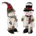 Northlight Seasonal Winter Skiing Snowmen Christmas Table Top Decorations Wood in Brown | 15 H x 9 W x 6.25 D in | Wayfair NORTHLIGHT QS94354