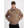 Bomberjacke ALPHA INDUSTRIES "ALPHA Men - Bomber & Flight Jackets CWU Jet Blast" Gr. M, grau (taupe) Herren Jacken Übergangsjacken