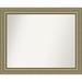 Red Barrel Studio® Vegas Silver Wood 28.75 x 22.75 in. Bathroom Vanity Non-Beveled Wall Mirror Wood in Brown | 26.75 H x 32.75 W in | Wayfair