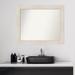 Gracie Oaks Hardwood Whitewash Wood Bathroom Vanity Non-Beveled Wall Mirror Wood in Brown | 27 H x 33 W in | Wayfair