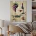 August Grove® Grapes w/ Wine Bottle - Unframed Painting on Wood in Brown/Green/Indigo | 20 H x 12 W x 1 D in | Wayfair