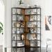 Latitude Run® bookcase-11.4 7-Tier Bookcase, Metal in Black | 70.87 H x 37.4 W x 37.4 D in | Wayfair FF4F57627A094406809A0FC208D55B05