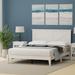 Three Posts™ Marksbury Solid Wood Platform Bed In King - Classic Cherry Wood in White | 43.9 H x 63.1 W x 84.4 D in | Wayfair
