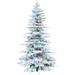 The Holiday Aisle® Slim Snowy Christmas Tree, Artificial Pine Flocked Tree Perfect for Family Room in Green | 47 W x 21 D in | Wayfair