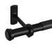 Lark Manor™ Aresha 1" Diameter Adjustable Length Single Curtain Rod w/ Brackets, Wood in Black | 2 H x 28 W x 4.53 D in | Wayfair