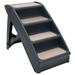 Tucker Murphy Pet™ Dog Stairs Foldable Dog Ramp Pet Stairs for High Bed Couch Car Sofa Plastic in Black/Gray | 19.7 H x 15.7 W in | Wayfair