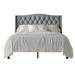 CraftPorch Glam Velvet Crystal Button Tufted Upholstered Platform Bed