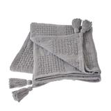 Porch & Den Hand-Woven Natural Cotton Basket Weave Standard Size Throw Blanket