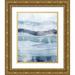 Popp Grace 12x14 Gold Ornate Wood Framed with Double Matting Museum Art Print Titled - White Out in Blue I