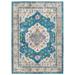 Ergode Success Anisah Distressed Floral Persian Medallion 8x10 Area Rug - Blue Ivory Yellow Orange