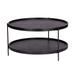 33" Black Manufactured Wood And Metal Round Coffee Table - 18" H x 33.25" W x 32.75" D