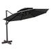 Crestlive Products 11.5' Double Top Round Patio Cantilever Offset Umbrella With Cross Base