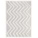 Ergode Whimsical Pathway Abstract Chevron 5x8 Shag Area Rug - Ivory and Light Gray