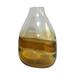 A&B Home Amber Two Tone Glass Vase 7.1 x 7.1 x 11.4