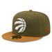 Men's New Era Olive/Orange Toronto Raptors Two-Tone 59FIFTY Fitted Hat