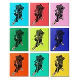 Stupell Industries Pop Style Fashion Woman Design Trendy Style Stripes Graphic Art Gallery Wrapped Canvas Print Wall Art Set of 9 Design by Amelia Noyes