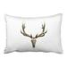 WinHome Vintage Deer Skull Art Painting Decorative Pillowcases With Hidden Zipper Decor Cushion Covers Two Side 20x30 inches