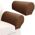 IXTIX 2pcs Sofa Arm Covers Armrest Cover High-Grade Spandex Stretch Arm Caps Waterproof Furniture Protector Dustproof Sofa Towel Slipcovers Armchairs Covers