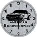 Large Wood Wall Clock 24 Inch Round Car Wall Art American Horsepower muscle car Clocks for Garage GNX Round Small Battery Operated Gray