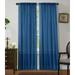 Sapphire Home 2 Panels Window Sheer Curtains 54 x 108 Inches 108 Total Width Voile Panels for Bedroom Living Room Rod Pocket Decorative Curtains Solid Sheer 108 Navy Blue