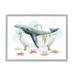 Stupell Home DÃ©cor Whale in Nautical Tub Seafoam Starfish Shells 16 x 20 Designed by Ziwei Li Gray Frame