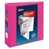 Avery Heavy Duty View 3 Ring Binder 3 One Touch EZD Ring Holds 670-Sheets 8.5 x 11 Paper 1 Pink Binder (79484)