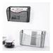 Mesh File Holder Wall Organizer 1 Pockets Hanging File Organizers Wall Mounted Paper Organizer Holders Wall Bins for Office and Home Silver